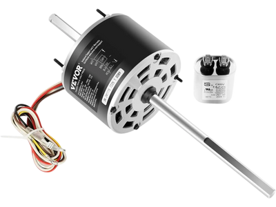 VEVOR 1/3HP RV Air Conditioner Motor with Capacitor, AC115V 3A, 1675 RPM, Replacement for Coleman Mach RV AC Fan Motor, Replaces Fasco D1092, 1468-306, 1468-3068, 1468-3069, 7184-0156, 7184-0432