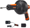VEVOR 12V Electric Drain Auger, 25FT Cordless Plumbing Snake Auto Feed, Pipeline Snake Drain Clog Remover with Power Drill for 3/4"-2" Pipes, 2.0Ah Battery and Charger Included