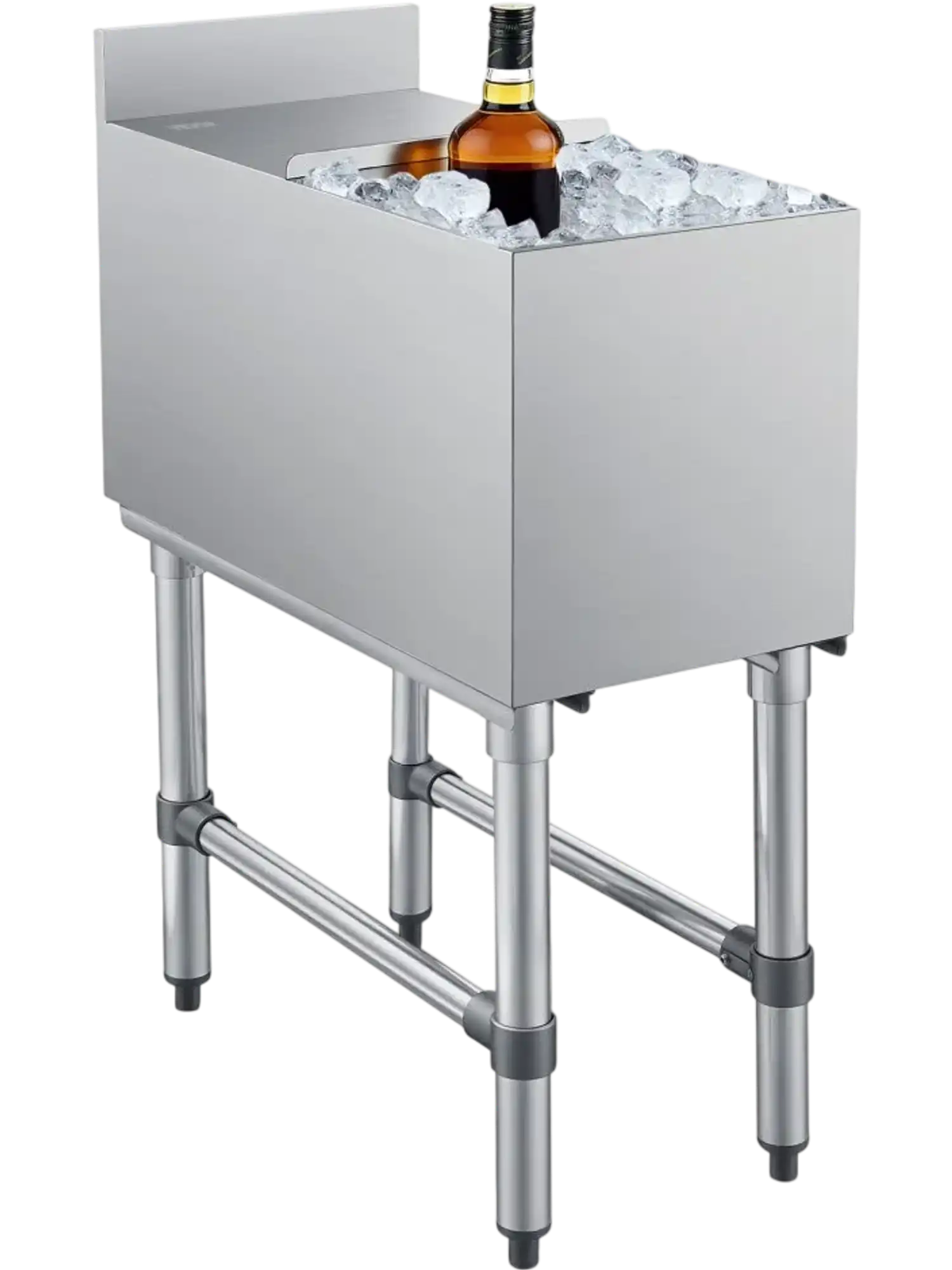 Vevor Commercial Ice Bin Stainless Steel Sliding Lid Ice Chest 39.6 Qt New