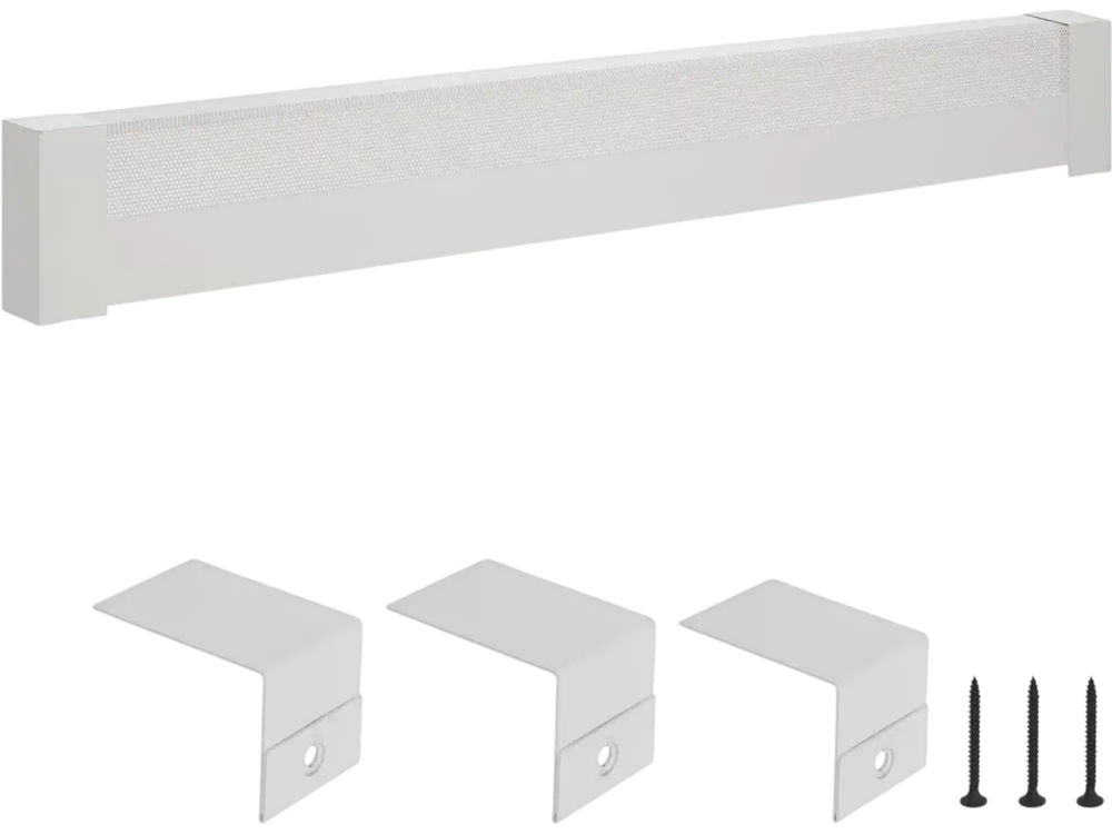 VEVOR Baseboard Heater Covers, Basic Series 6 ft Standard Electric Heating Unit Front Cover for Home Improvement, Heavy-duty Steel, Easy Installation for Bedroom Replacing Old Cover, White