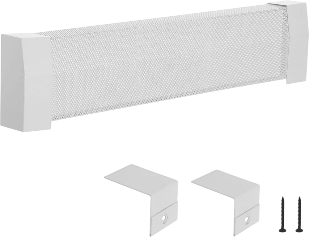 VEVOR Baseboard Heater Covers, Premium Series 3 ft Standard Electric Heating Unit Front Cover for Home Improvement, Heavy-duty Steel, Easy Installation for Bedroom Replacing Old Cover, White