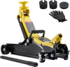 VEVOR Low Profile Floor Jack, 2.5 Ton (5512 lbs) Capacity, Steel Racing Floor Jack with Single Piston Quick Lift Pump & Raised Saddle, Hydraulic Trolley Car Lift for SUVs, Lifting Range 3.3"-13.8"
