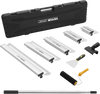 VEVOR Drywall Skimming Blade Set, 7/10/14/16/24 in Skimming Blades + 34 - 81.6 in Extension Handle Pole, Stainless Steel Knife Professional Skim Coat Tools, for Gyprock/WallBoard/Plasterboard