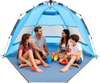 VEVOR Beach Tent Sun Shelter for 4 Person, Pop Up Beach Tent UPF 50+ Protection, Portable Sun Shade Canopy with Carrying Bag and Sand Pockets, Easy Setup Umbrella for Camping Fishing Outdoor Picnic