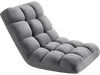 VEVOR Floor Chair, 14 Adjustable Positions Folding Floor Gaming Chair with Back Support, Sturdy Metal Frame with Recycled Foam and Coral Fleece Surface, Multifunctional for Reading, Relaxing, Gray