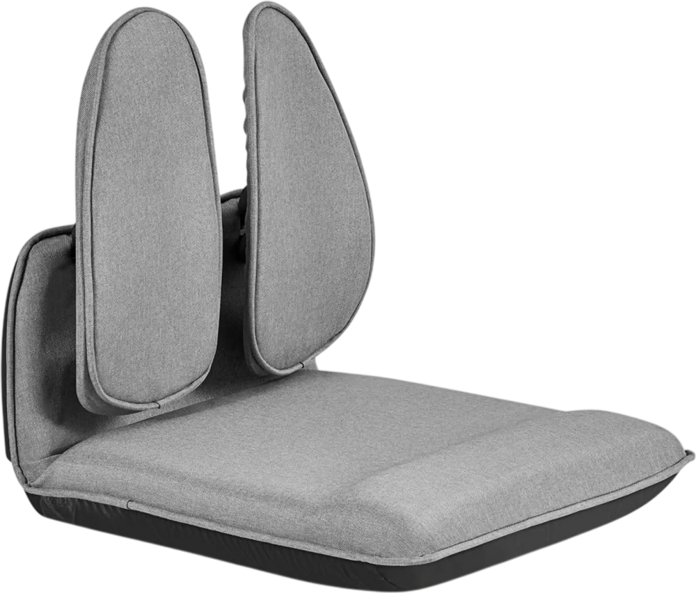 VEVOR Floor Chair, 5 Adjustable Positions Folding Floor Gaming Chair with Ergonomic Back Support, Sturdy Metal Frame with Recycled Foam and Linen Fabric, Multifunctional for Reading, Relaxing, Gray