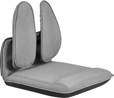 Vevor Floor Chair 5-Position Folding Gaming Chair with Ergonomic Back Support Gray New