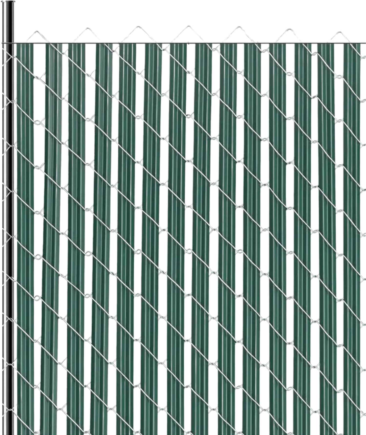 Vevor Chain Link Fence Slats 5' Single-Wall Bottom-Locking Privacy Slats Green New