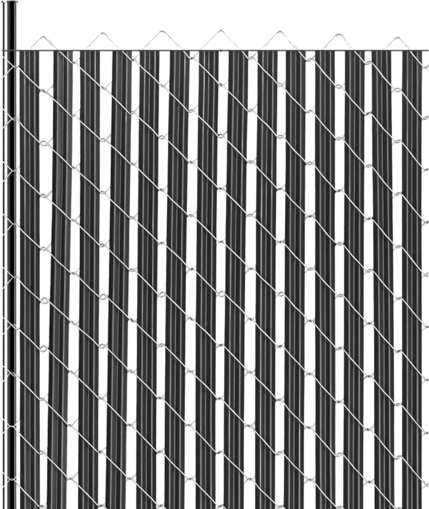 Vevor Chain Link Fence Privacy Slats 6' Bottom Lock Black New