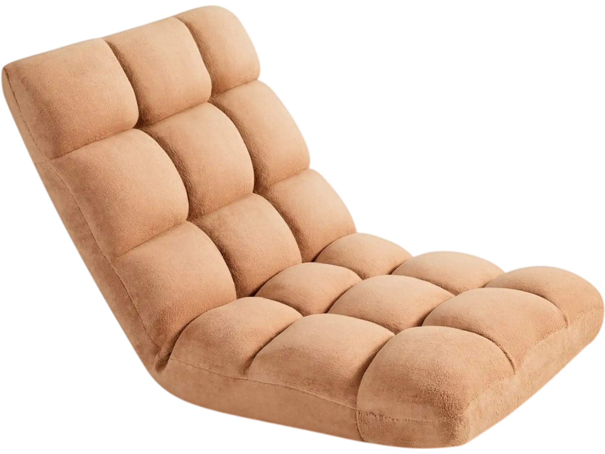 Vevor Floor Chair 14-Position Folding Gaming Chair with Back Support Brown New