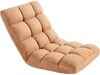 VEVOR Floor Chair, 14 Adjustable Positions Folding Floor Gaming Chair with Back Support, Sturdy Metal Frame with Recycled Foam and Coral Fleece Surface, Multifunctional for Reading, Relaxing, Brown