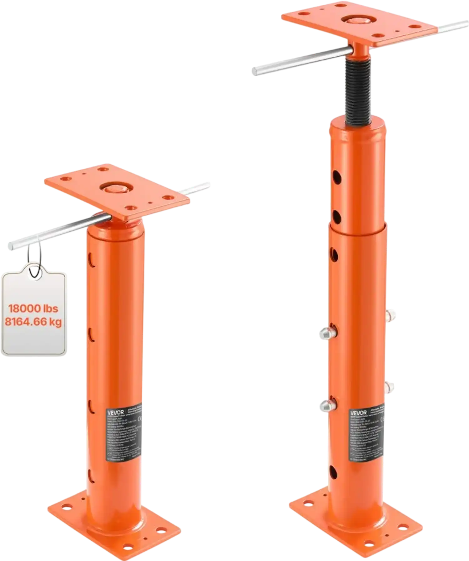 Vevor Floor Jacks Adjustable Steel Jack Posts 2-Pack 19-36
