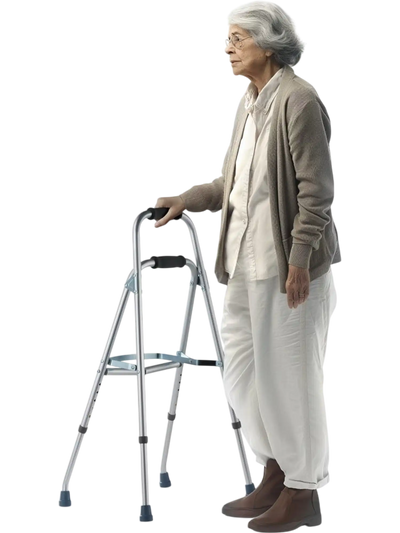 VEVOR Folding Hemi Walker, One Arm Folding Walker for Seniors with 6-Level Adjustable Height, Lightweight Aluminum | Side One-Hand Style Mobility Aid for Elderly Handicapped Disabled, Up to 350LBS