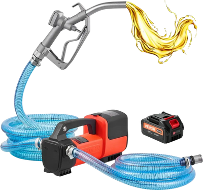 Vevor Fuel Transfer Pump Battery-Powered 12 GPM Portable Diesel Pump Kit New