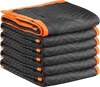 VEVOR Moving Blankets 6 Pcs, 72 x 40 in (32 lbs/dz) Large Packing Blankets with Cotton Filling, Heavy Duty Nonwoven Fabric Padded Moving Blanket for Shipping, Wrapping, Protecting Furniture