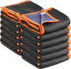 VEVOR Moving Blankets 12 Pcs, 72 x 40 in (32 lbs/dz) Large Packing Blankets with Cotton Filling, Heavy Duty Nonwoven Fabric Padded Moving Blanket for Shipping, Wrapping, Protecting Furniture