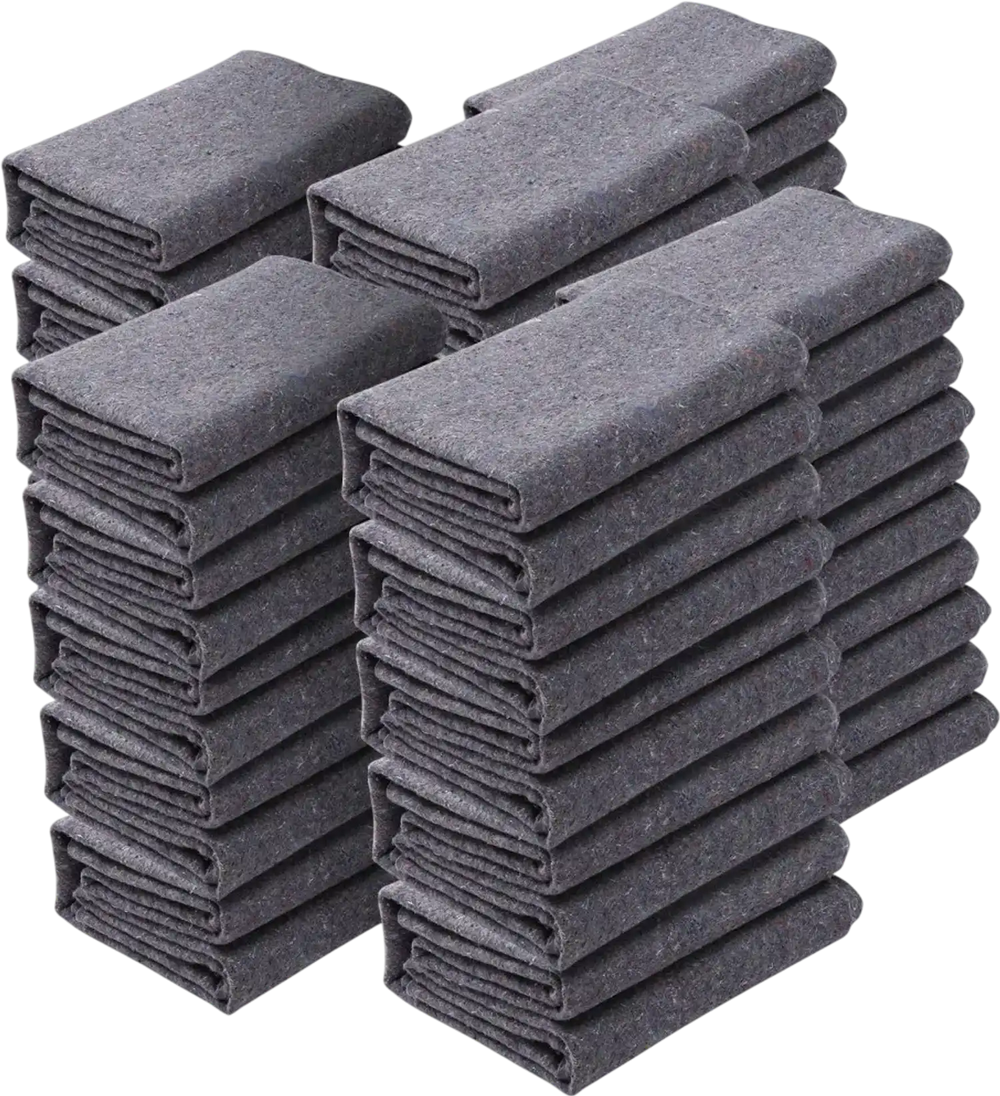VEVOR Moving Blankets, 72" x 54", 21 lbs/dz Weight, 24 Packs, Professional Recycled Cotton Packing Blanket, Large Heavy Duty Shipping Mover Pads Perfect for Protecting Furniture, Floors, Appliances
