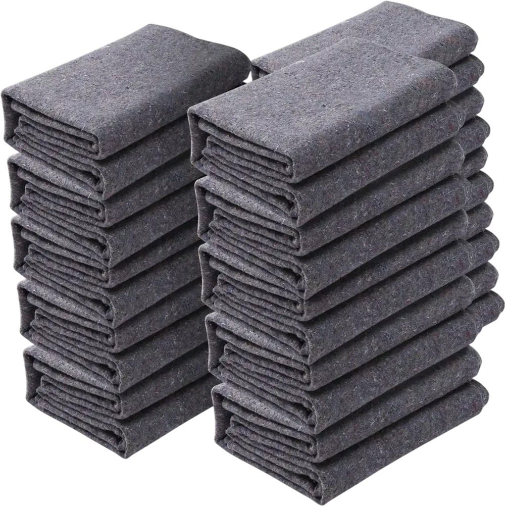 VEVOR Moving Blankets, 72" x 54", 21 lbs/dz Weight, 12 Packs, Professional Recycled Cotton Packing Blanket, Large Heavy Duty Shipping Mover Pads Perfect for Protecting Furniture, Floors, Appliances