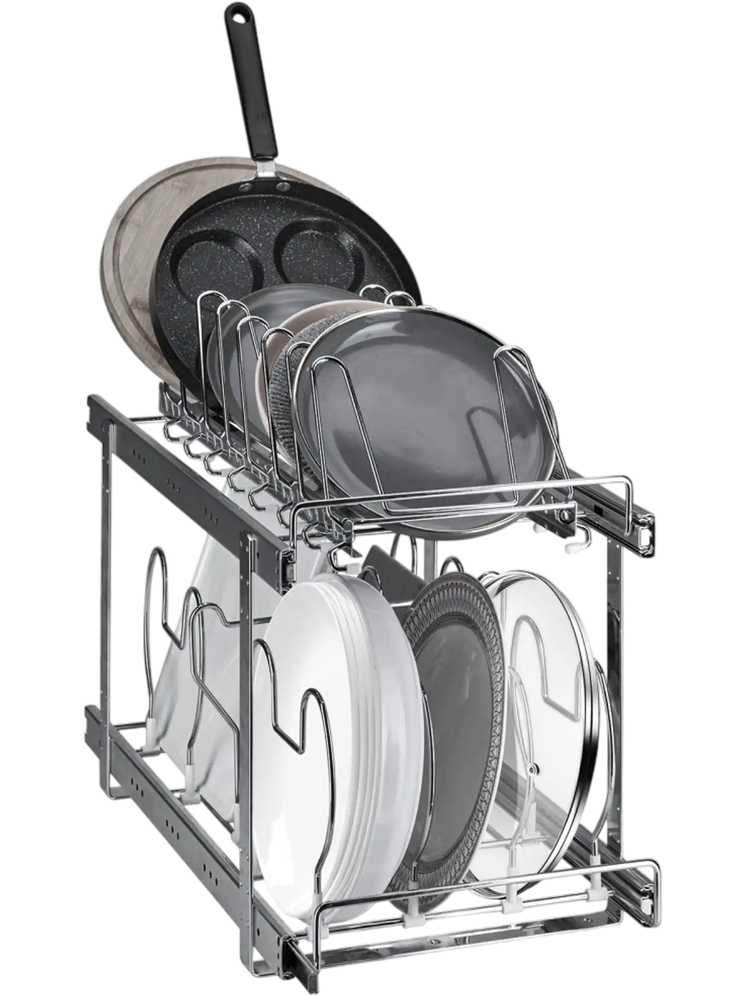 Vevor Pan and Pot Rack 2-Tier Expandable Pull-Out Under Cabinet Organizer 12