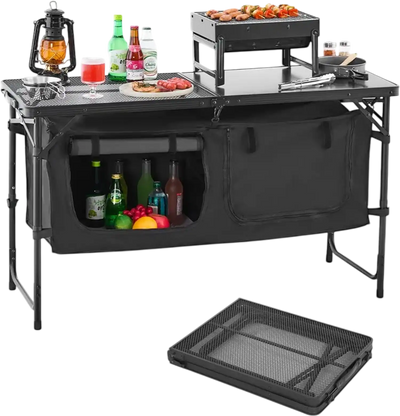 Vevor Camping Kitchen Table Folding Outdoor Cook Station New