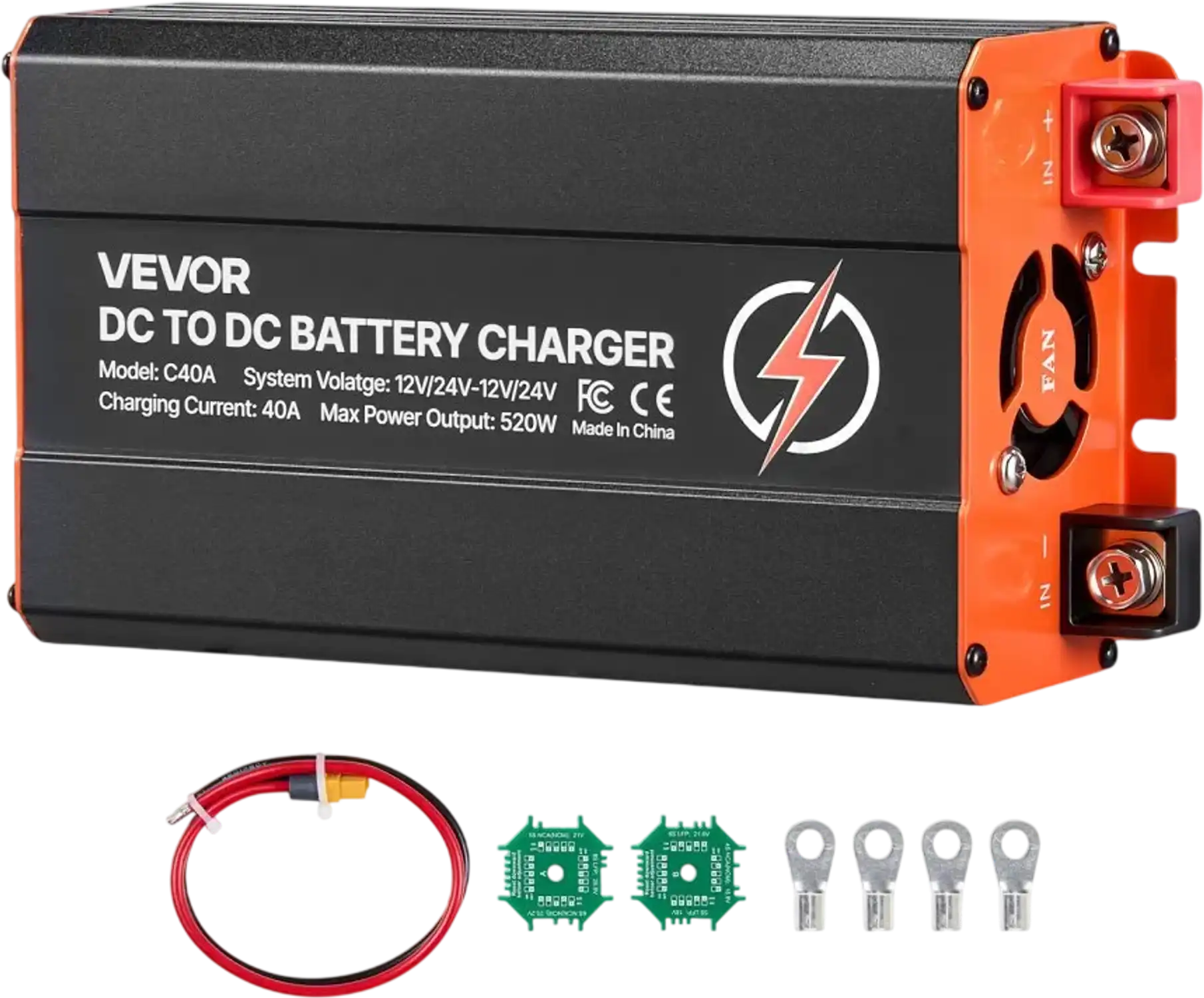 Vevor DC to DC Battery Charger 520W 40A Alternator Charger New