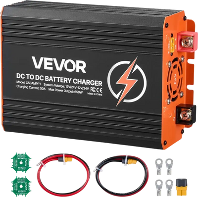 Vevor DC to DC Charger 650W 50A On-Board Battery Charger with MPPT for RV Home Backup New