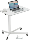 VEVOR Mobile Standing Desk, 28.5"-44.2" Gas-Spring Height Adjustable Sit-Stand Desk, 360° Swivel Wheels (2 Lockable) Portable Rolling Laptop Table Computer Cart for Home Office School, 44LBS Loading