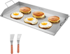 VEVOR Stainless Steel Griddle, 32x16 inch Universal Flat Top Rectangular Plate, Gas Grill Griddle for BBQ Grill, Teppanyaki, Portable Family Cookware with Handle, for Camping Tailgating Party