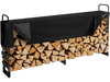 VEVOR Firewood Rack with Waterproof Cover, 101 x 14 x 46 in Outdoor Firewood Holder, 660lb Weight Capacity, 1/2 Cord Log Holder, Half-Covered, Powder-coated Wood Storage Rack for Fireplace Deck