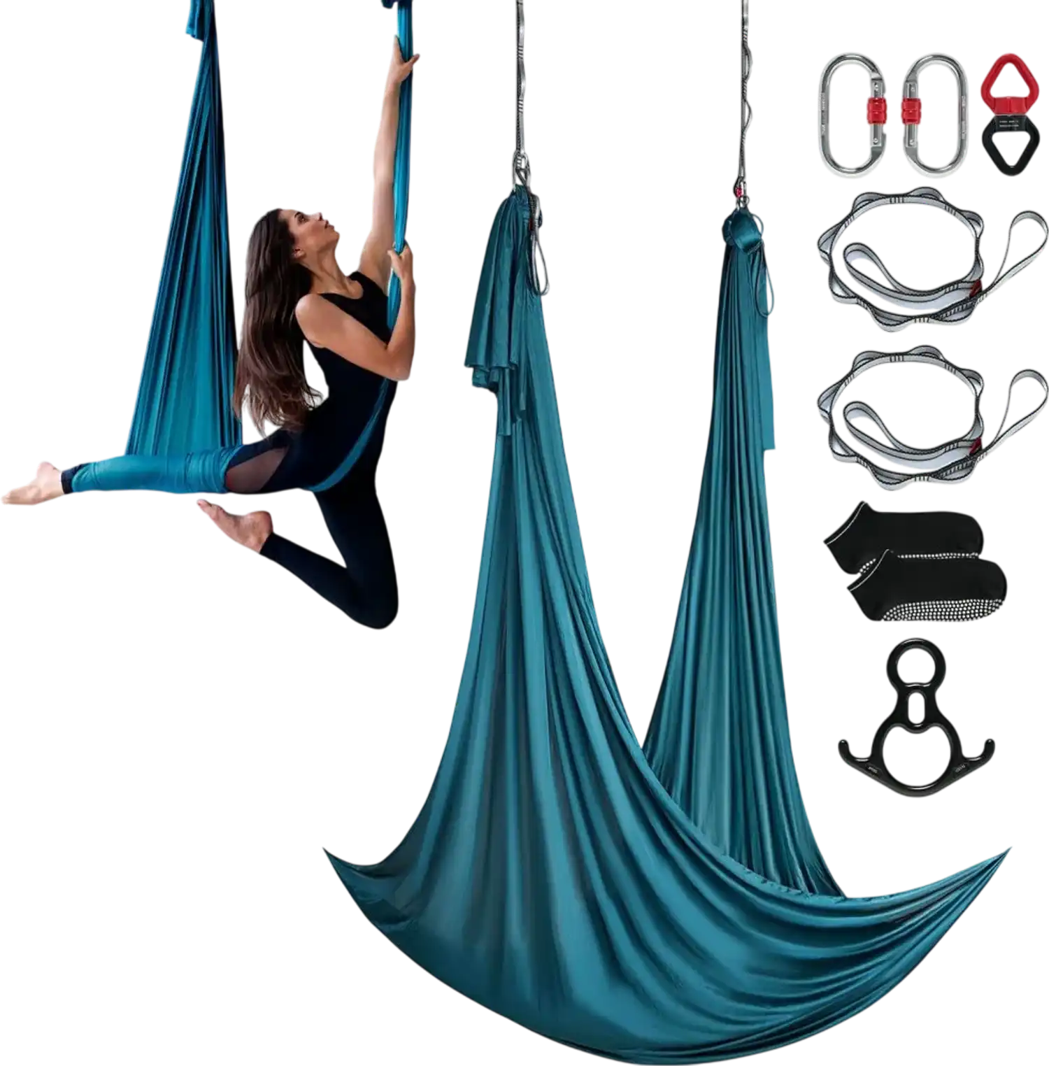 Vevor Aerial Yoga Hammock 11 Yards Green Kit New