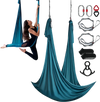 VEVOR Aerial Silk & Yoga Swing, 11 Yards, Aerial Yoga Hammock Kit with 100gsm Nylon Fabric, Full Rigging Hardware & Easy Set-up Guide, Antigravity Flying for All Levels Fitness Bodybuilding, Green