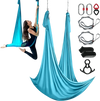 VEVOR Aerial Silk & Yoga Swing, 11 Yards, Aerial Yoga Hammock Kit with 100gsm Nylon Fabric, Full Rigging Hardware & Easy Set-up Guide, Antigravity Flying for All Levels Fitness Bodybuilding, Blue