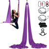 VEVOR Aerial Silk & Yoga Swing, 8.7 Yards, Aerial Yoga Hammock Kit with 100gsm Nylon Fabric, Full Rigging Hardware & Easy Set-up Guide, Antigravity Flying for All Levels Fitness Bodybuilding, Purple
