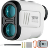 VEVOR Golf Rangefinder, 650 Yards Laser Golfing Hunting Range Finder, 6X Magnification Distance Measuring, Golfing Accessory with High-Precision Flag Lock, Slope Switch, Continuous Scan, and Batteries