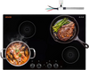 VEVOR Induction Cooktop 30inch 4 Burners Built-in Electric Stove 220V 7200W, Low-Power Continuous Heating, Induction Burner for Kitchen, with 11 Power Levels, Knob Control, and Child Lock