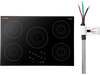 VEVOR Induction Cooktop 30in 5 Burners Built-in Electric Stove 220V 9200W, Low-Power Continuous Heating, Induction Burner for Kitchen, 9 Power Levels, LED Touch Screen, Ceramic Glass, and Child Lock