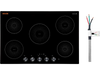 VEVOR Induction Cooktop 30in 5 Burners Built-in Electric Stove 220V 9200W, Low-Power Continuous Heating, Induction Burner for Kitchen, 11 Power Levels, Knob Control, Ceramic Glass, and Child Lock