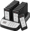 VEVOR Restaurant Pager System, Wireless 500m Long Range Lineup Waiting Queue Signal, Guest Customer Calling Beepers with Vibration & Flashing, 16 Buzzers for Food Truck, Church, Nursery, Hospital