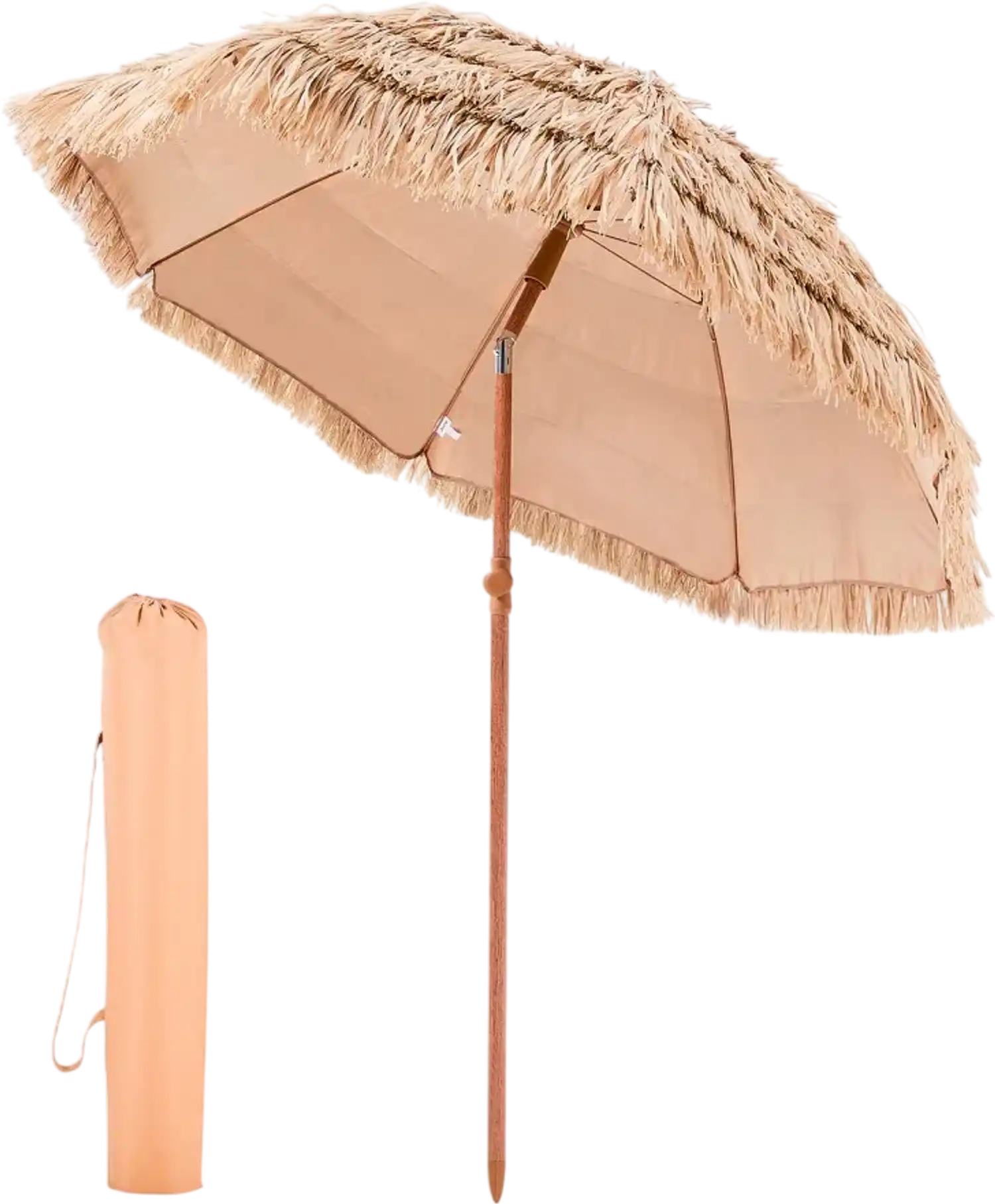 Vevor Patio Umbrella 6.5' Thatched Tiki Tilt Umbrella New