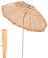VEVOR Tiki Umbrella, 8 ft Thatched Patio Umbrella with Tilt, Hawaiian Style Beach Parasol with Durable PP Thatch and 8 Metal Ribs, Grass Pool Umbrellas for Beach, Patio, Poolside, Backyard & Garden