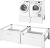 VEVOR Laundry Pedestal, 14 in Height, Washer and Dryer Pedestals with Drawer, 700 lbs Weight Load Capacity, Non-Slip Feet, Heavy-duty Steel Washing Machine Stand Universal Fit, White, 2 Pack