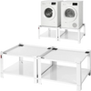 VEVOR Laundry Pedestal, 16.1 in Height, 27.5 x 27.5 in Washer and Dryer Pedestals with Storage Shelf, 700 lbs Load Capacity, Non-Slip Feet, Washing Machine Stand Universal Fit, White, 2 Pack