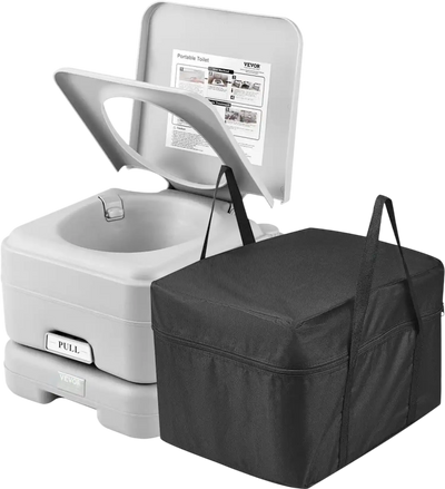 Vevor Portable Toilet Camping Flush Commode with Carry Bag New