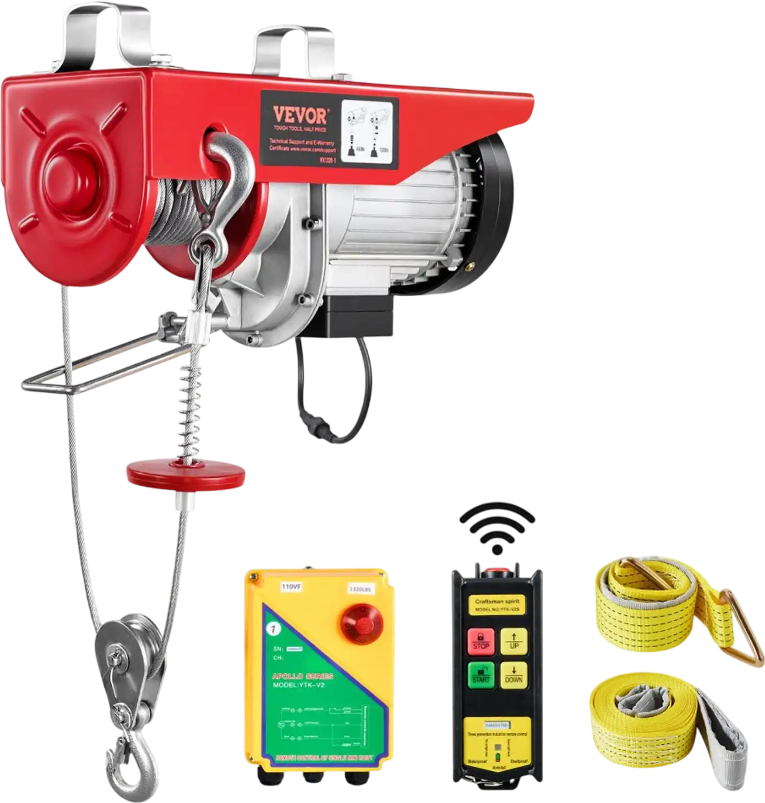 Vevor Electric Hoist 1320 lbs Wireless Remote Winch 110V 40' Lift New