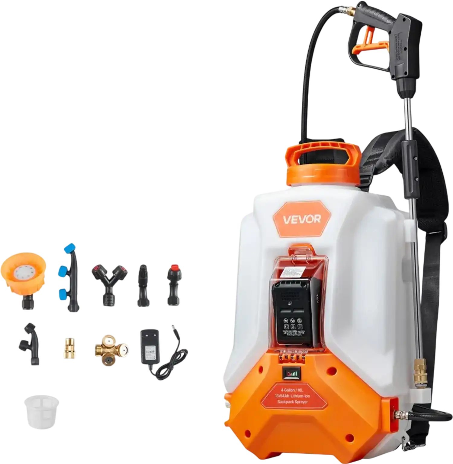 Vevor Battery Powered Backpack Sprayer 4 Gallon 18V 4Ah Yard Garden Lawn Sprayer New