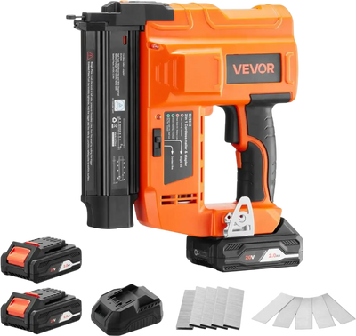 Vevor Brad Nailer 2-in-1 Cordless 18 Gauge 20V Battery Powered Nail and Staple Gun New