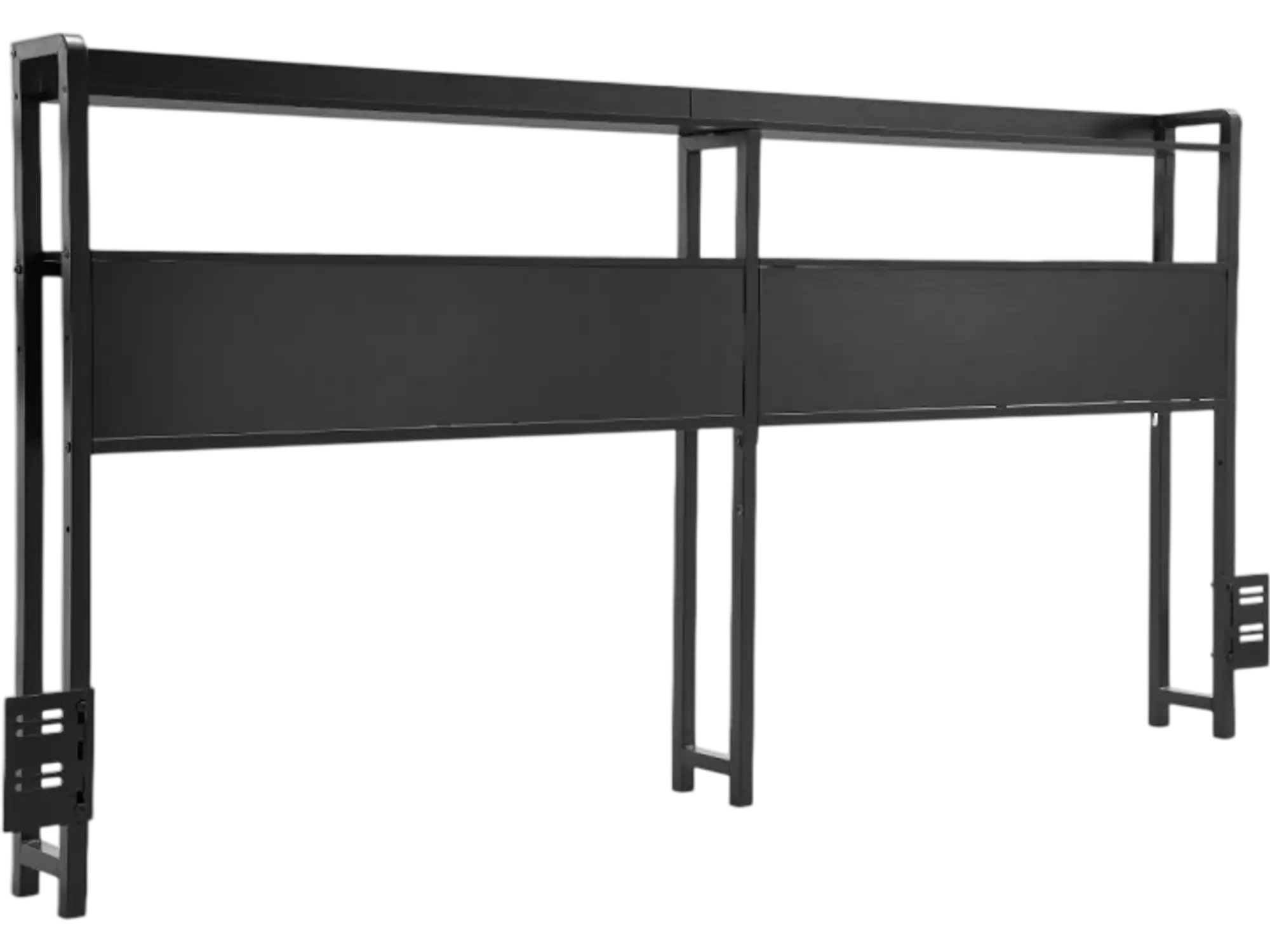 Vevor Headboard Queen Size Adjustable Height with 2 Shelves LED Light Black New