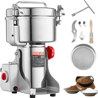 Vevor Spice Grinder 2500g 3400W Commercial Electric Grain Mill New