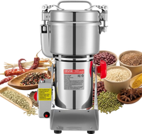 VEVOR 750g Electric Grain Mill Grinder, 2000W 28000RPM High Speed Spice Corn Dry Grinding Machine, Stainless Steel Pulverizer Powder Machine for Dried Grains Coffee Beans Spices Nuts (270° Swing Type)