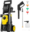 VEVOR Electric Pressure Washer, 2000 PSI, Max 1.65 GPM Power Washer with 30 ft Hose & Reel, 5 Quick Connect Nozzles, Foam Cannon, Portable to Clean Patios, Cars, Fences, Driveways, ETL Listed